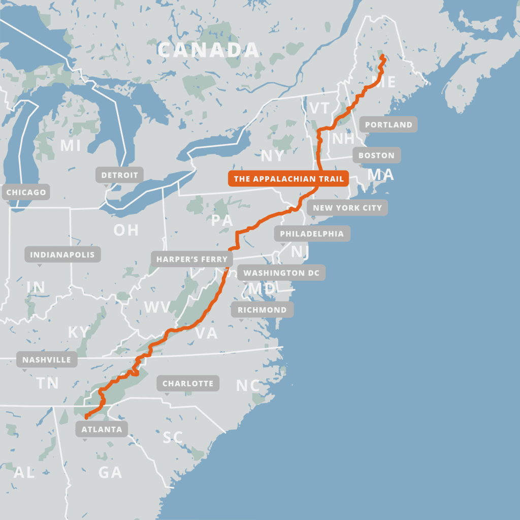 Appalachian Trail Printable Map Free Printable Maps