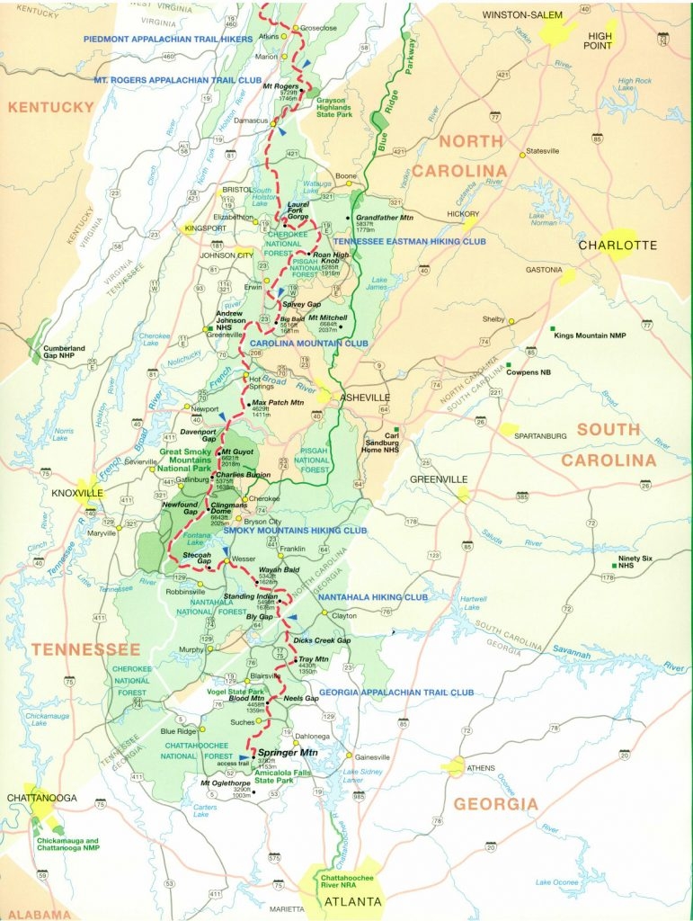 Appalachian Trail Printable Map