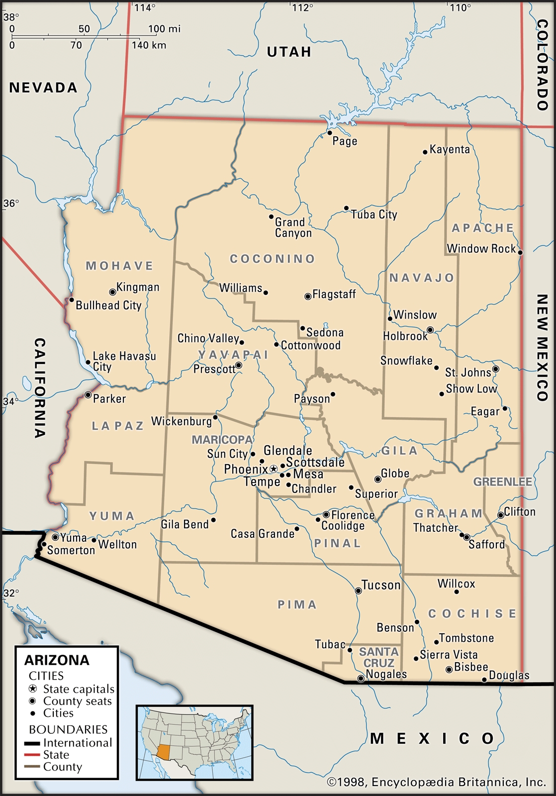 Arizona Maps Printable