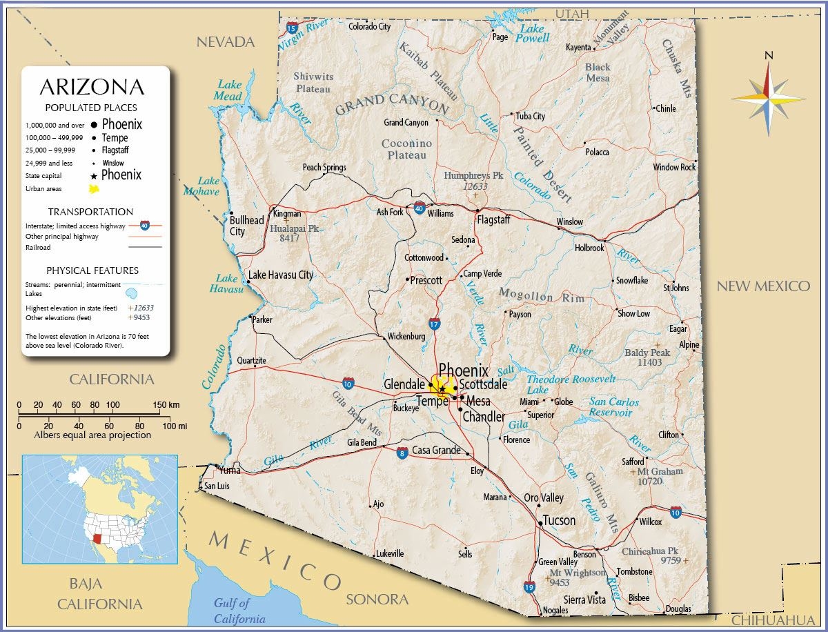 Arizona Maps Printable