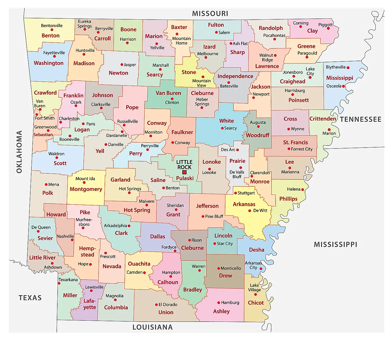 Arkansas County Map Printable Astra edu pl Arkansas County Map Printable Astra edu pl