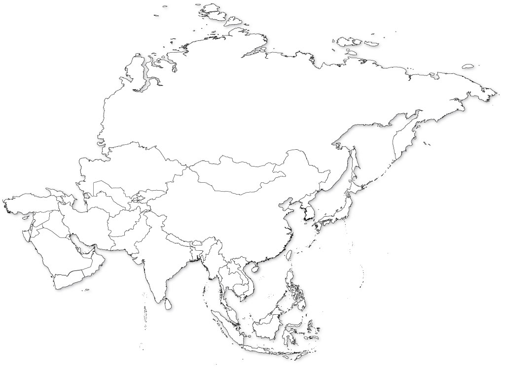Asia Political Map Blank Printable