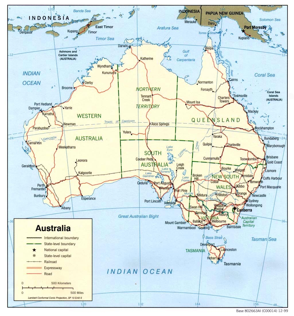 Australia Maps Printable Maps Of Australia For Download