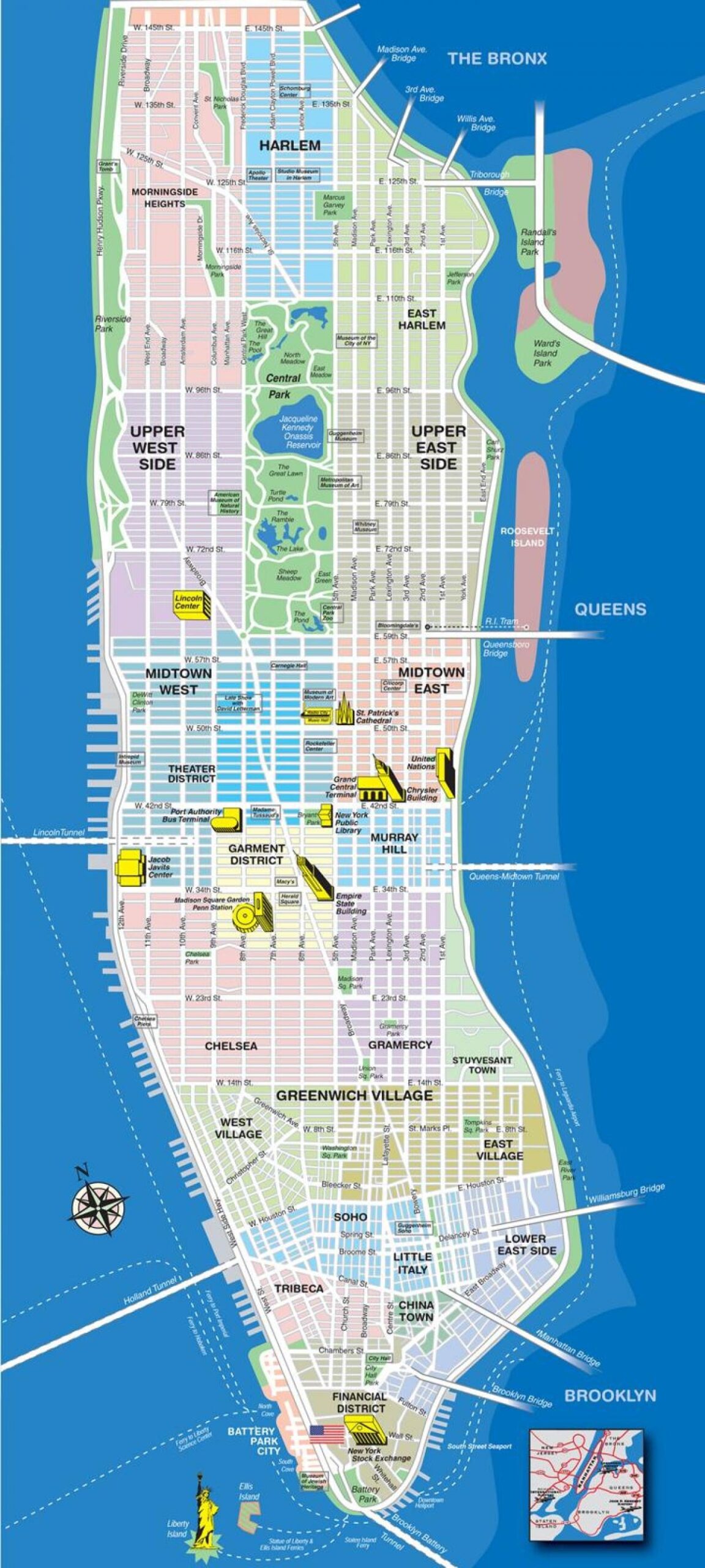 Best NYC Street Map Manhattan Printable Easy Print Printables For 