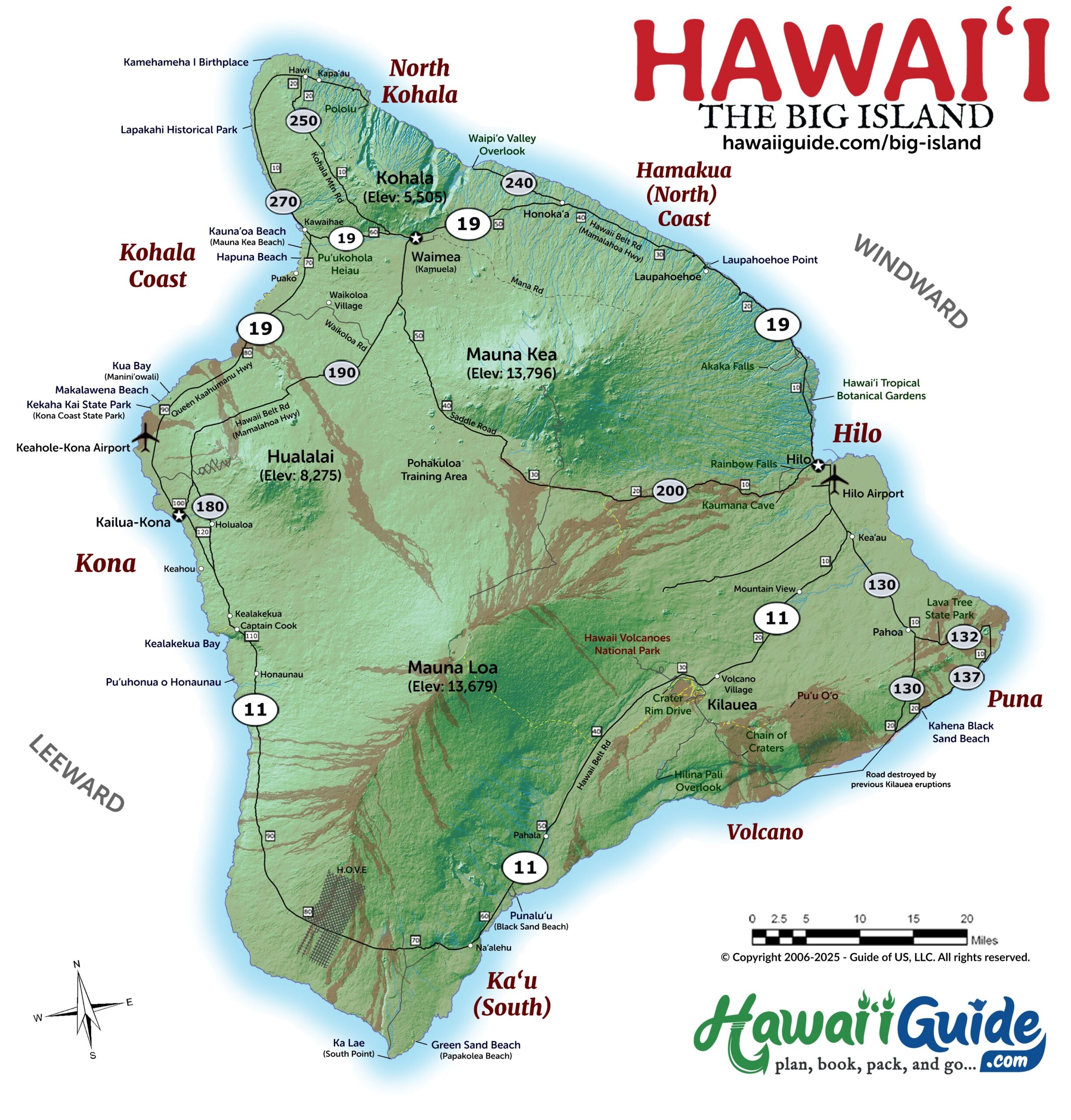 Big Island Map Printable Free Printable Maps