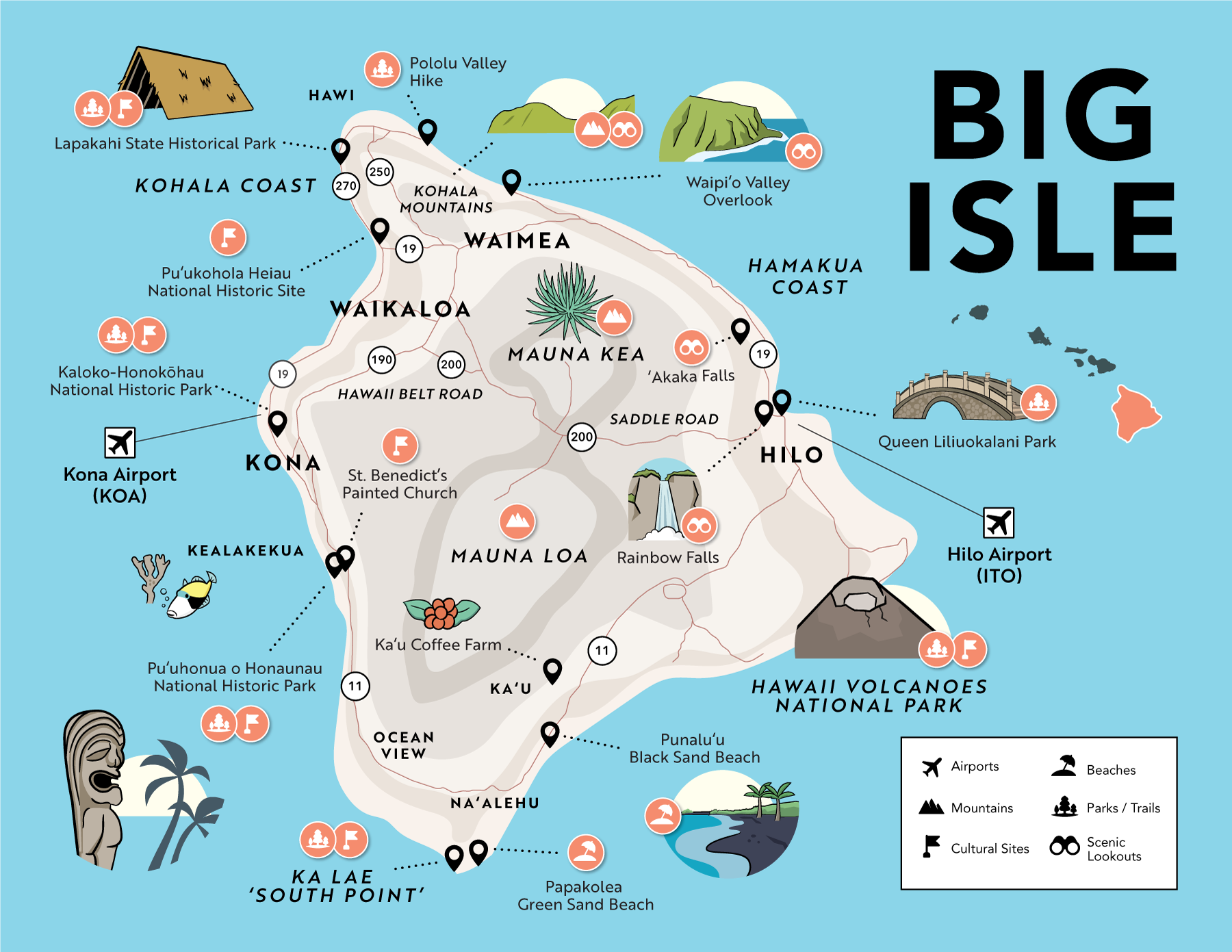 Big Island Map Printable Free Printable Maps