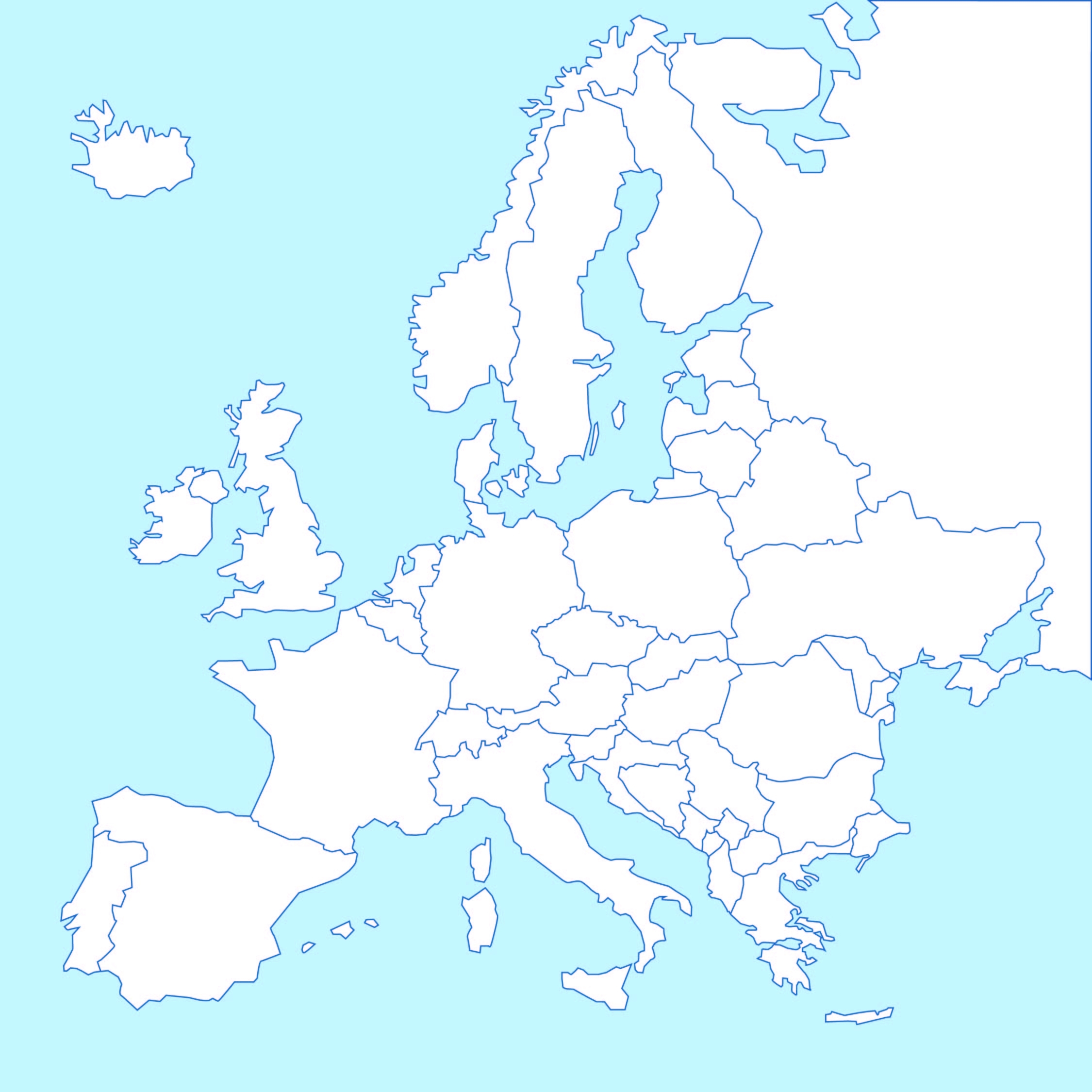 Blank Europe Map Printable Easy Printable Templates