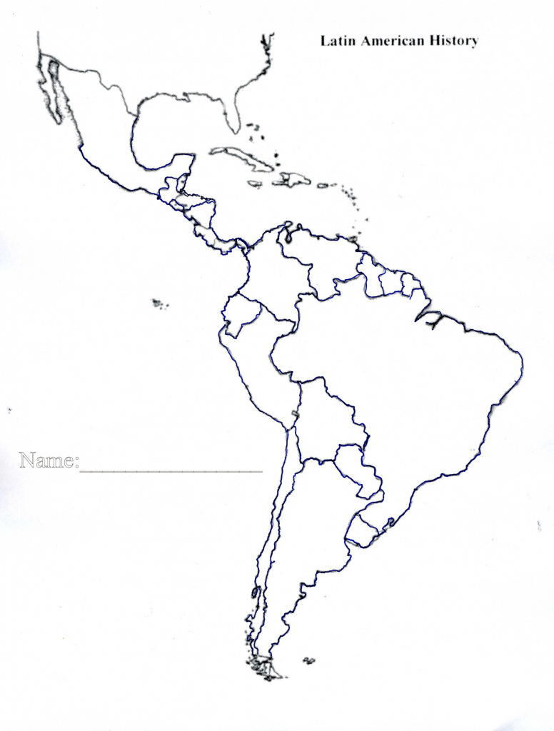 Blank Latin America Map South Quiz Central Printable South America