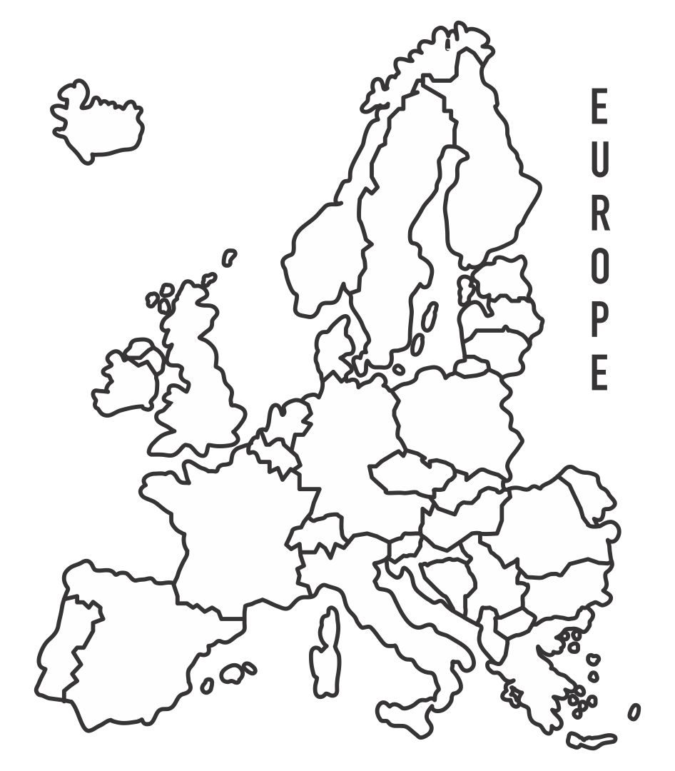 Blank Map Europe Printable