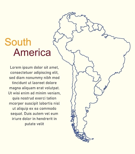 Blank Map Of South America Printable Outline Map Of South America 