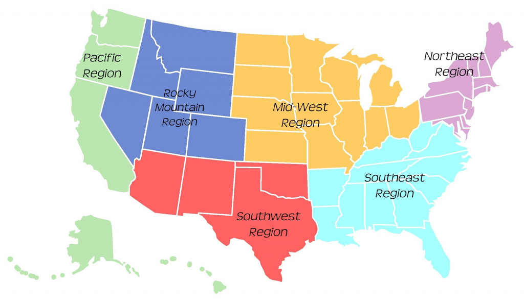 Blank Printable Map Of The United States Best United States Regions