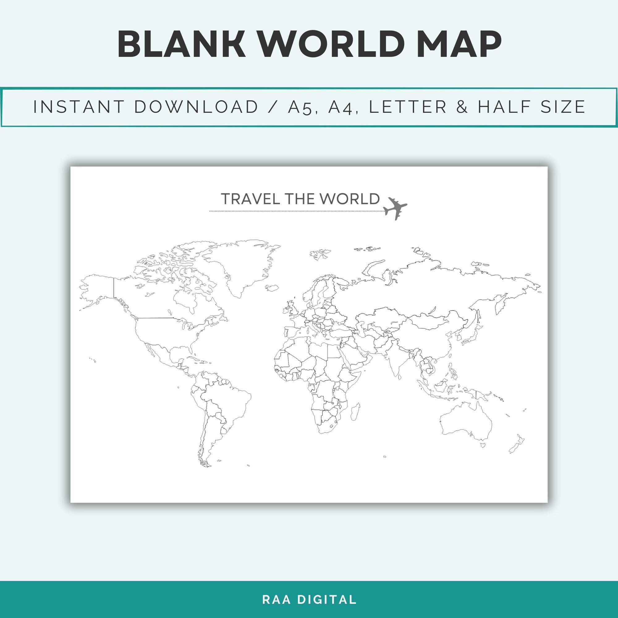 Blank Printable World Map