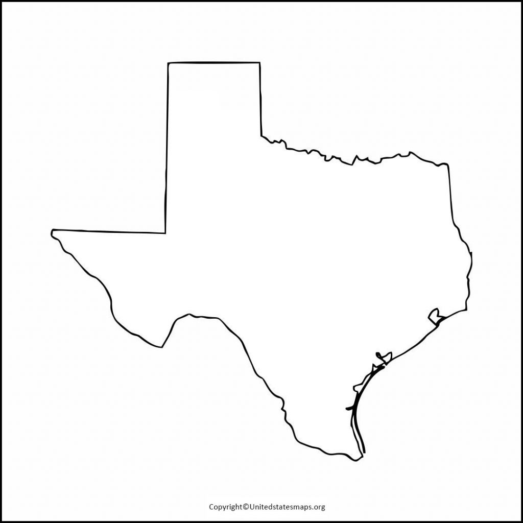 Blank Texas Map Printable