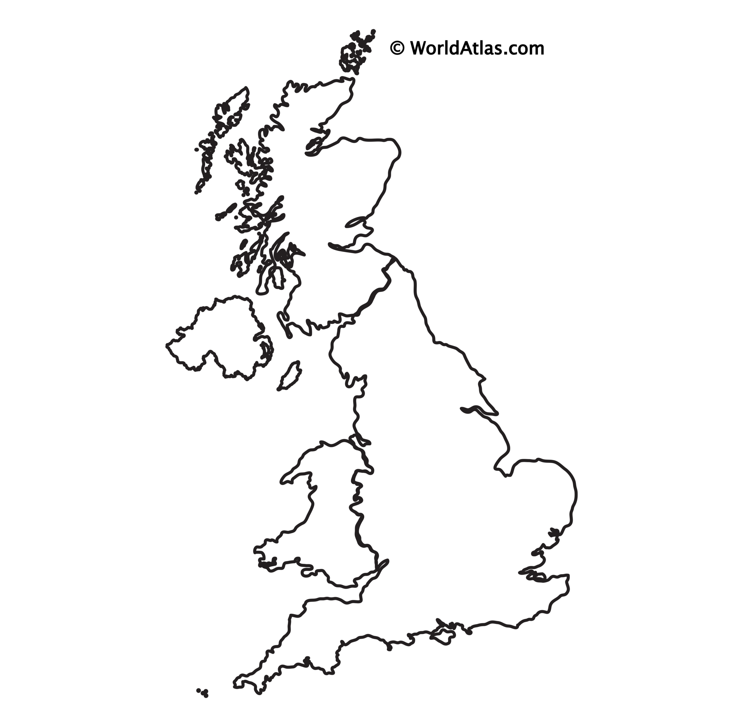 Blank Uk Map Printable