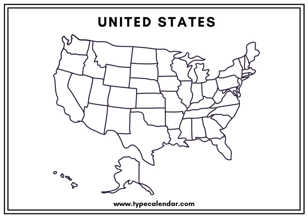 Blank Us Printable Map Printable Maps