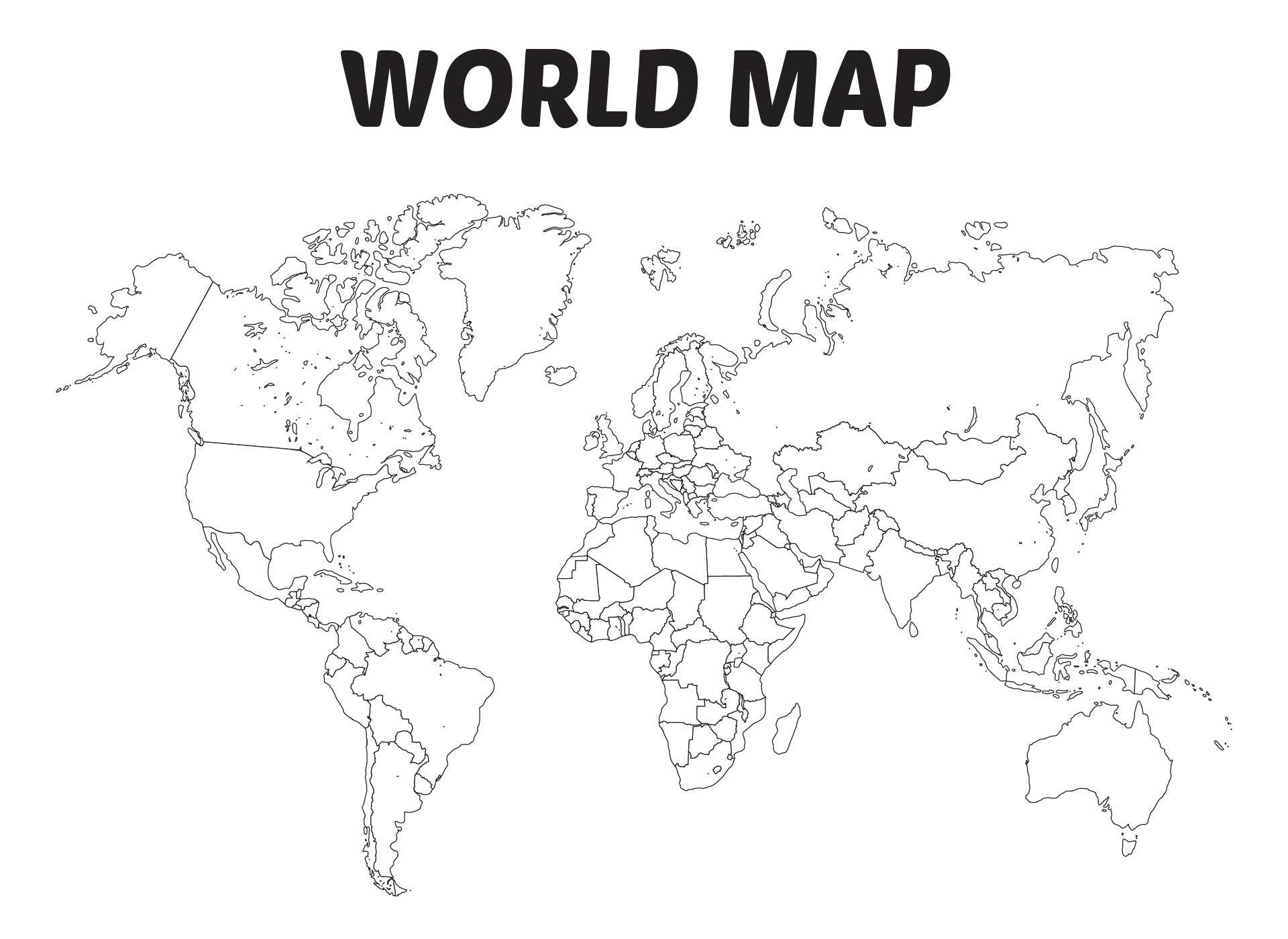 Blank World Map Printable Pdf
