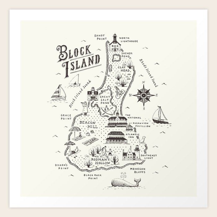 Block Island Map Printable