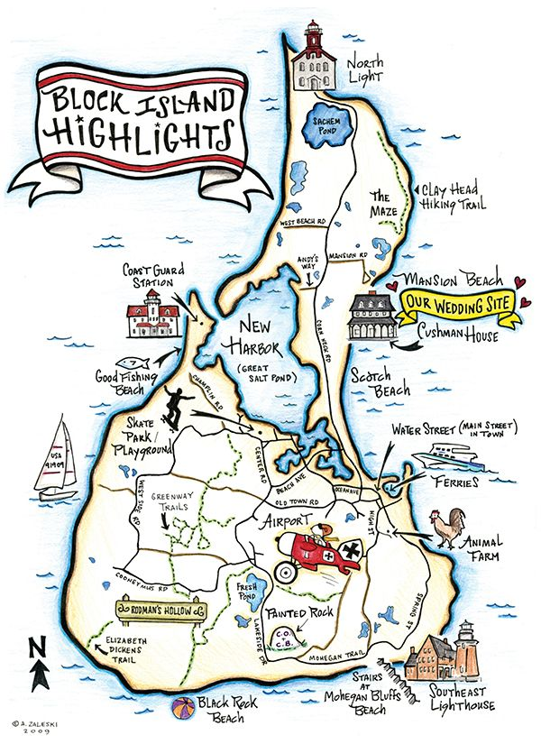 Block Island Map Printable