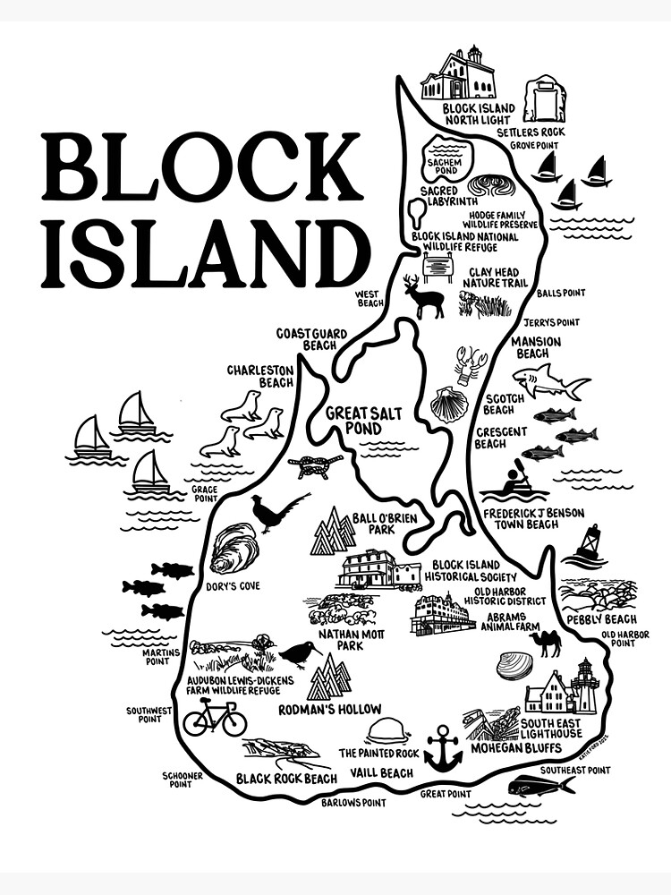 Block Island Map Printable