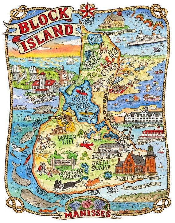 Block Island Map Printable