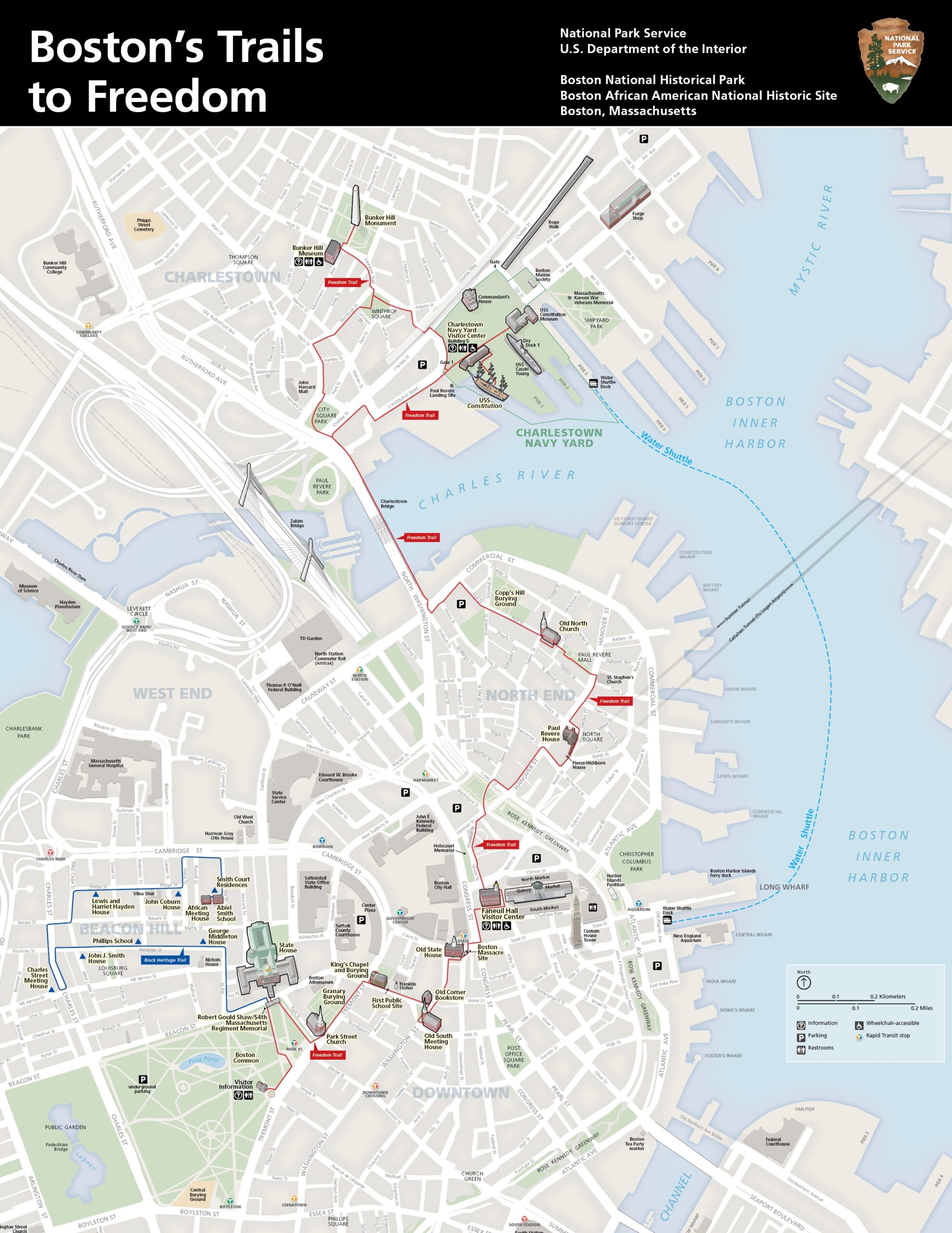 Boston Freedom Trail Map Printable
