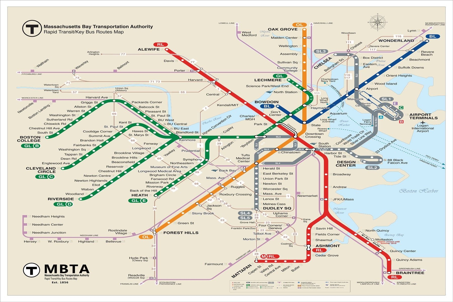 Boston T Map Printable