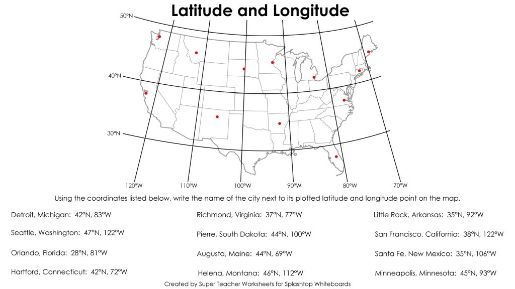 Buy Us Map With Latitude And Longitude Ohio Download In Usa Lines Us