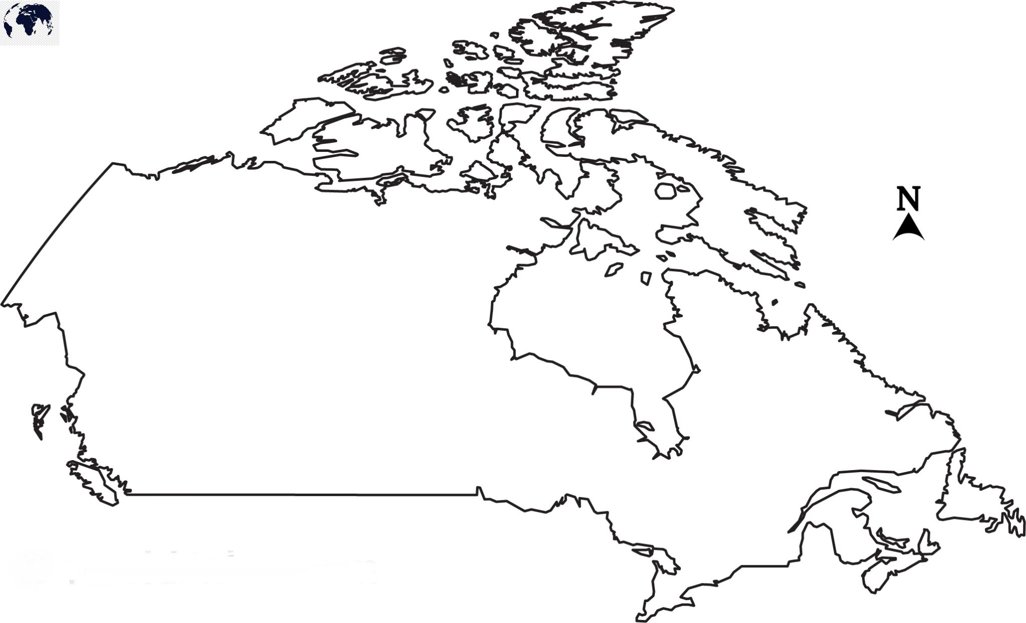 Canada Blank Map Printable