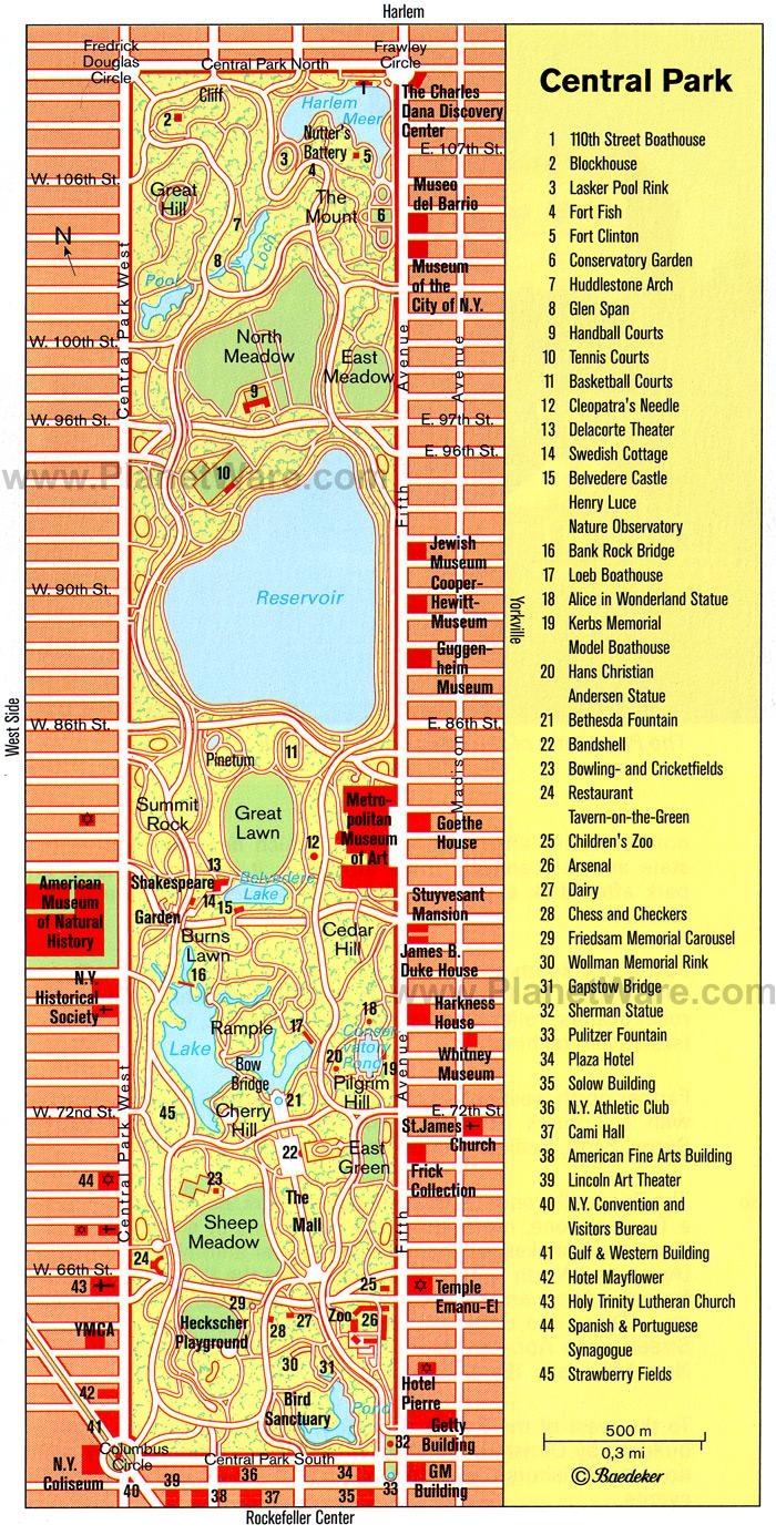 Central Park Map Printable