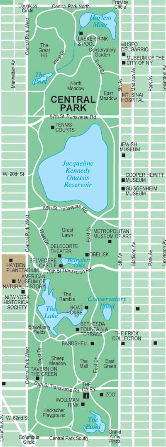 Central Park Printable Map