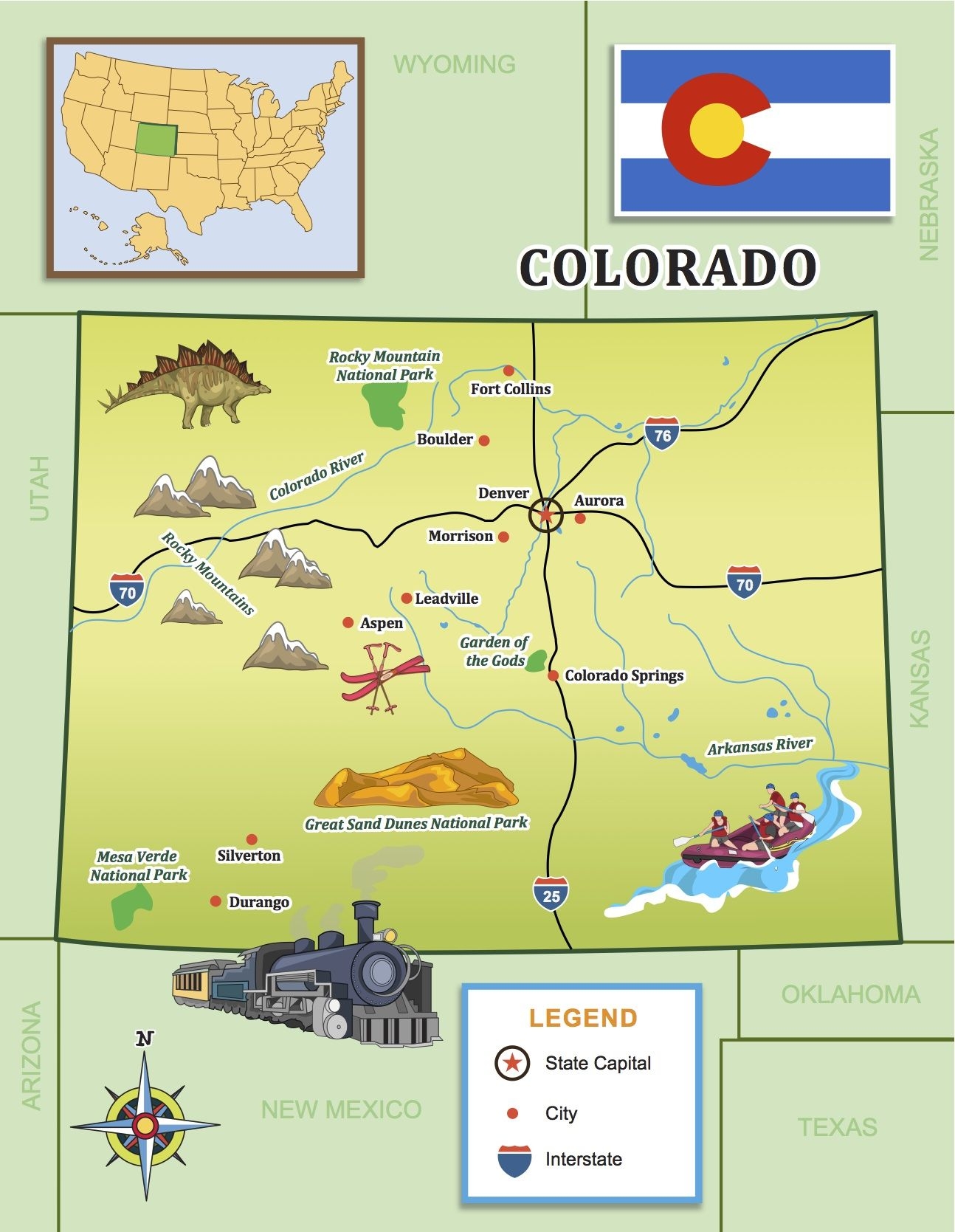 Colorado Map Printable