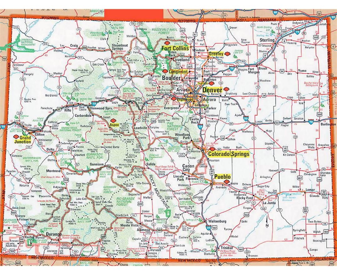 Colorado Printable Map
