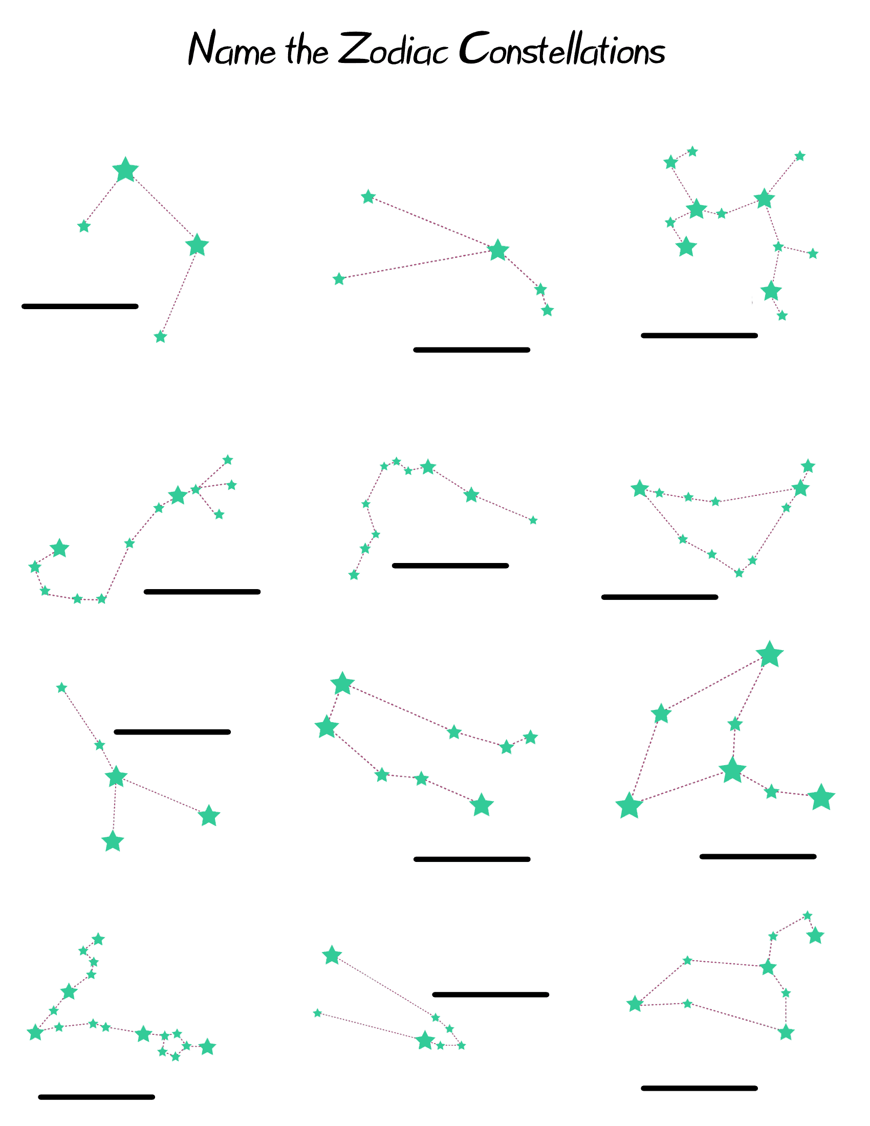 Constellations Printable Printable New Year Banners