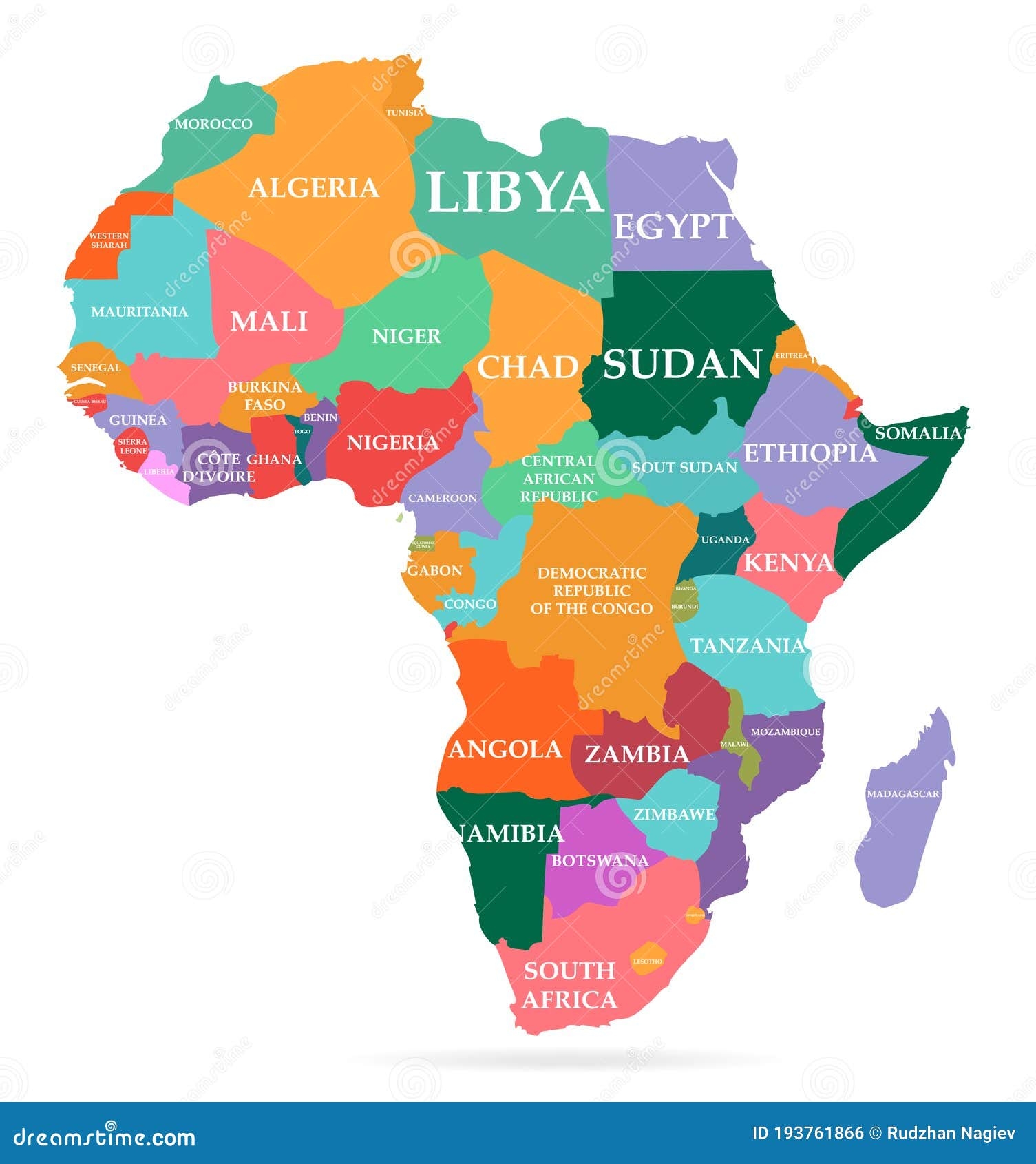 Continent Maps Printable Africa