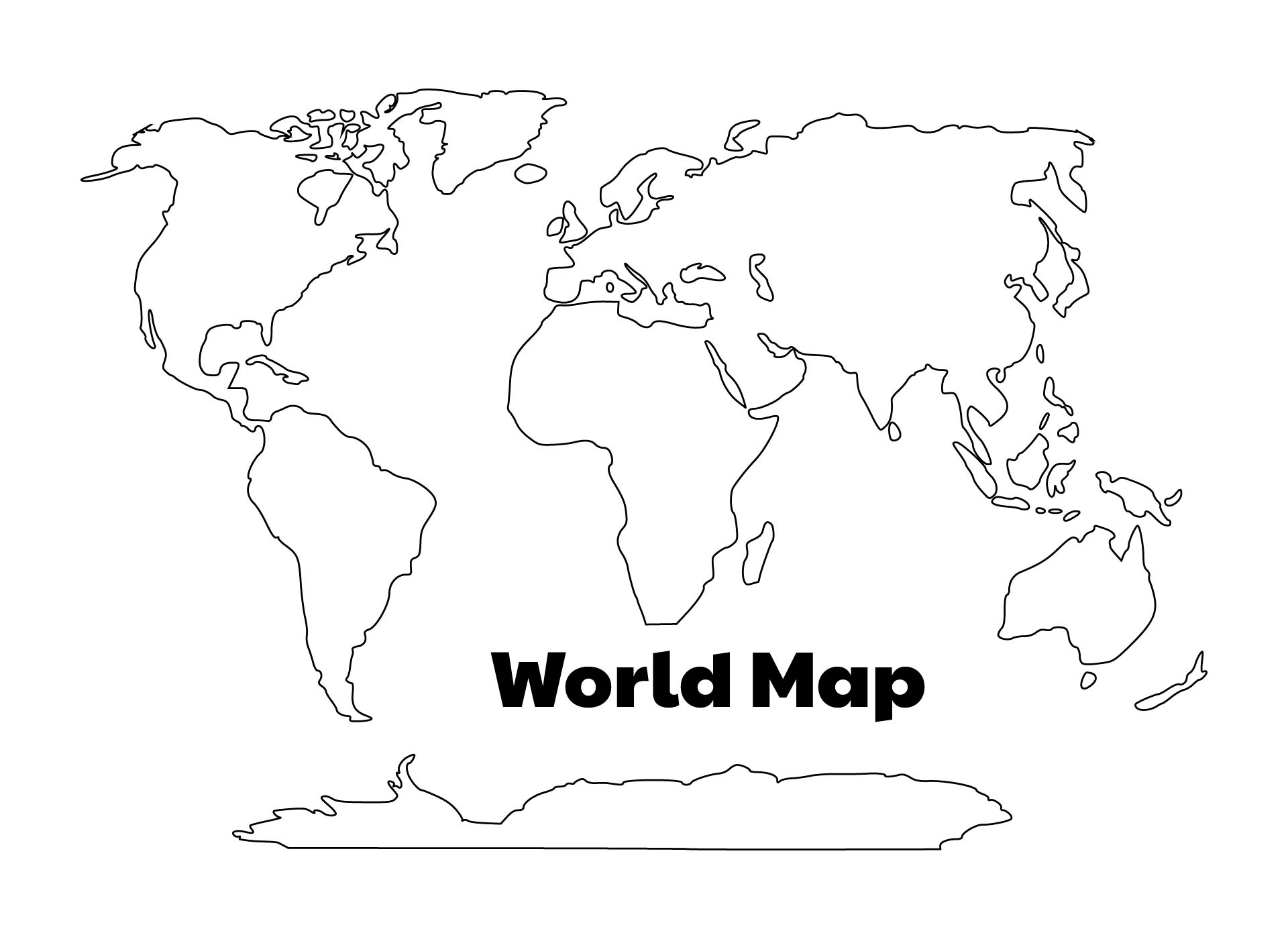 Continents And Oceans Map 10 Free PDF Printables Printablee