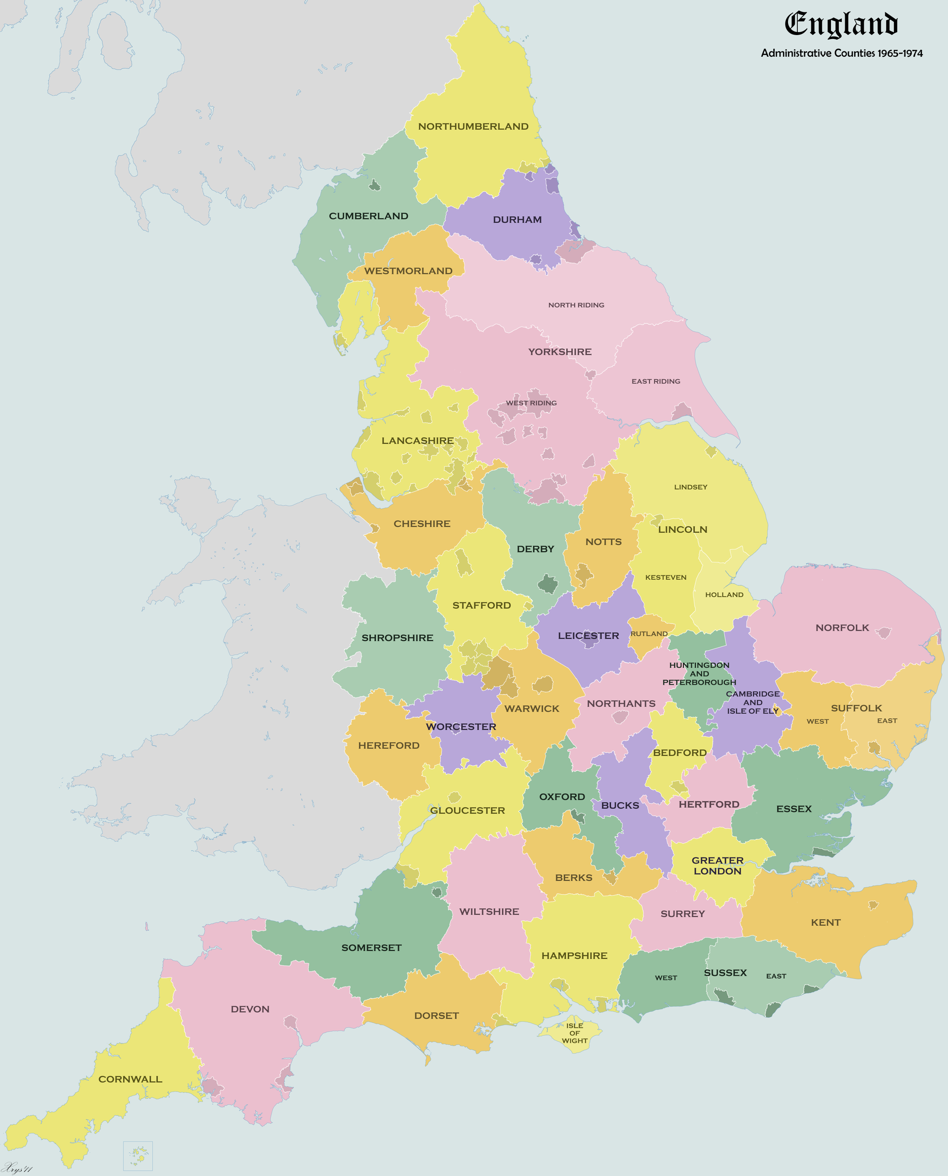 Counties Of England Map Printable