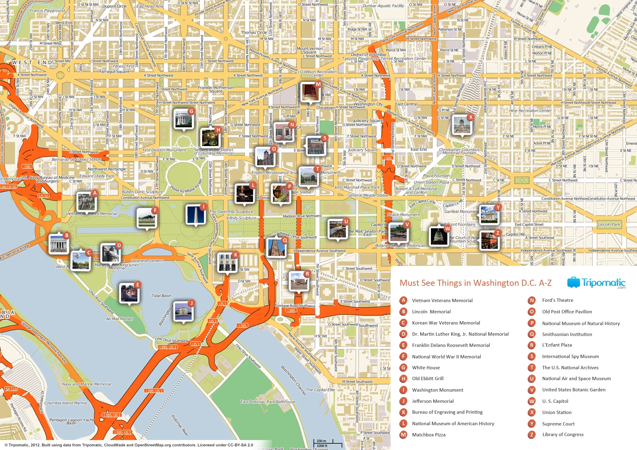 Dc Tourist Map Printable Free Printable Maps