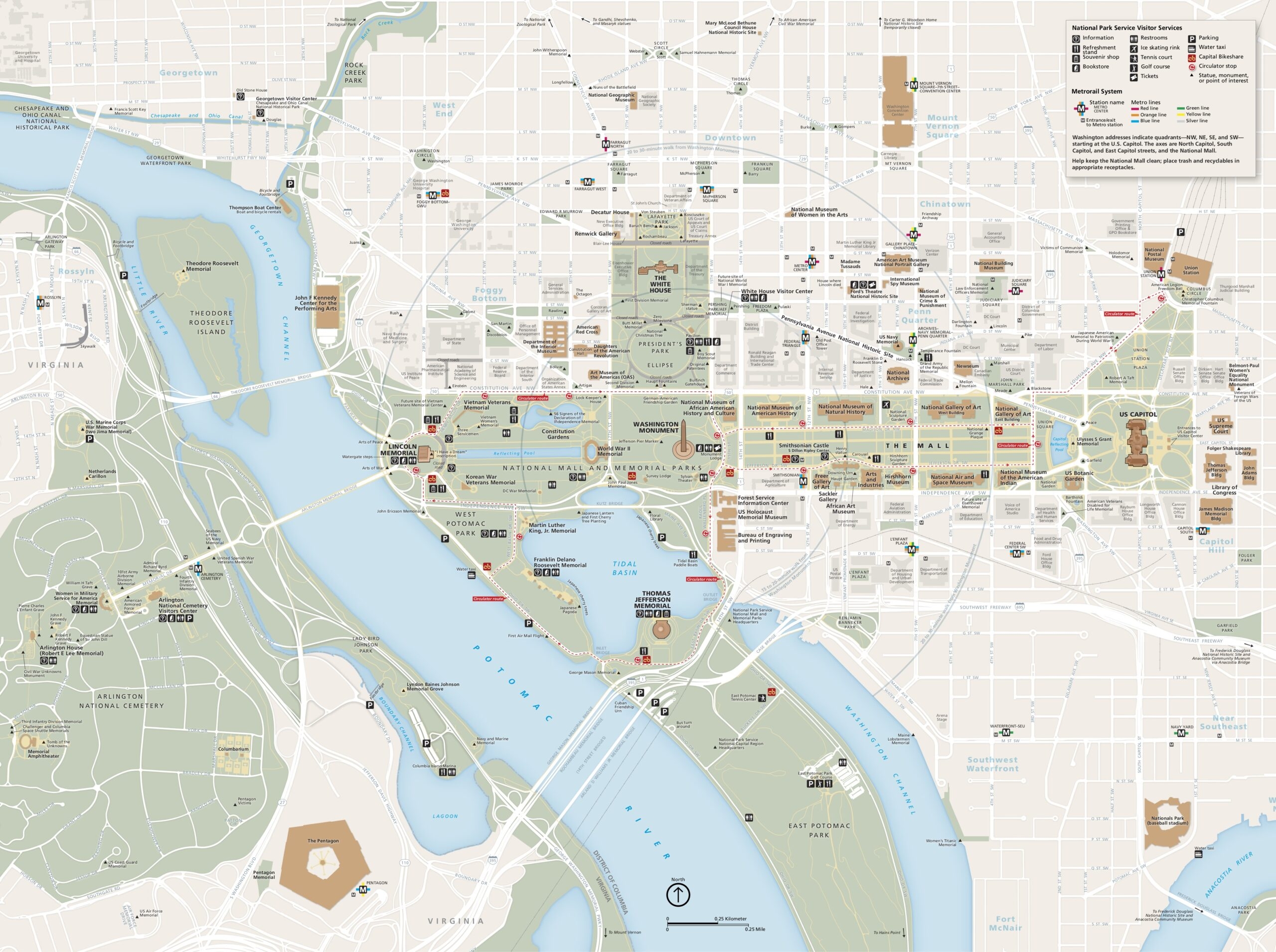 Dc Tourist Map Printable Free Printable Maps