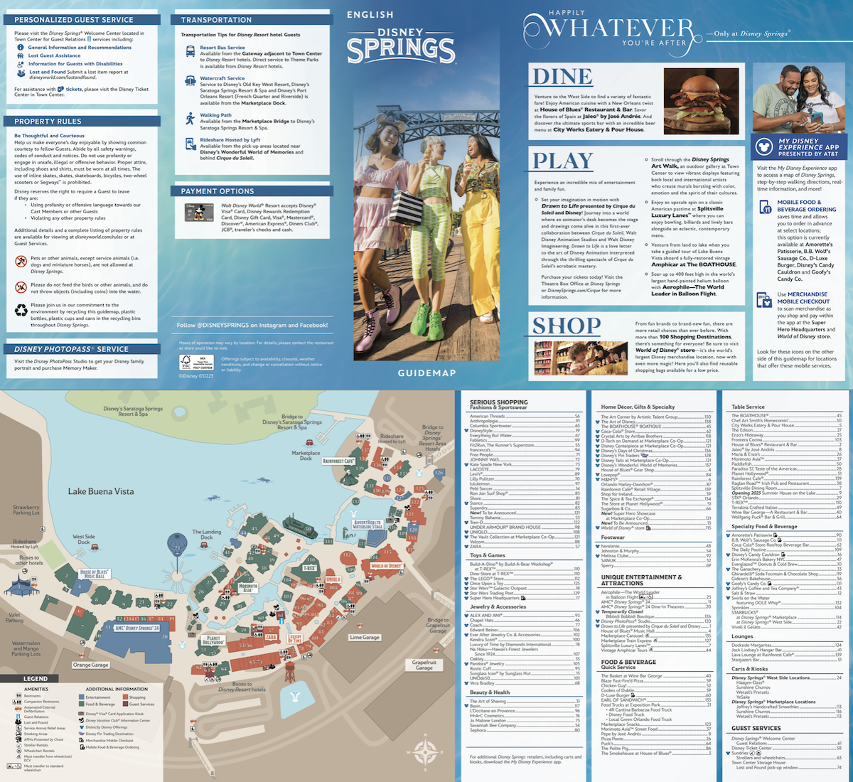 Disney Springs Printable Map