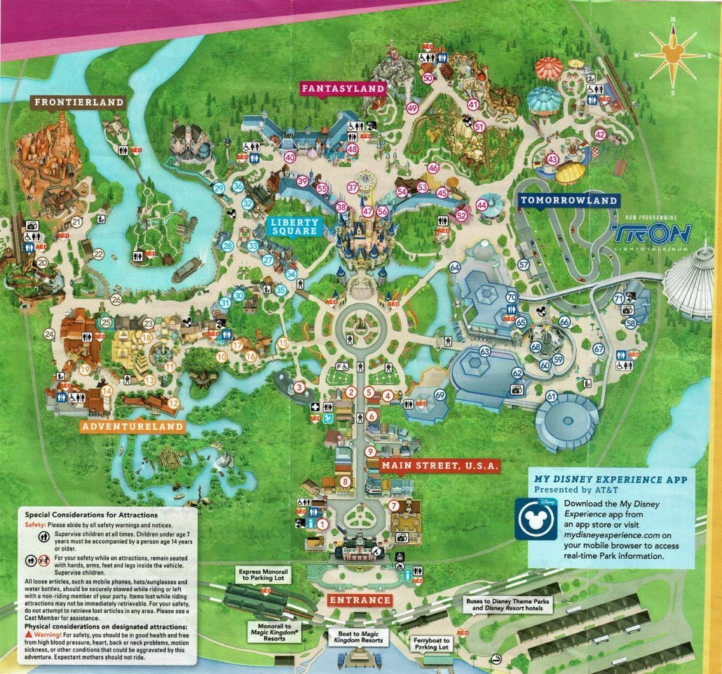Disney World Magic Kingdom Map Printable Printable Sight Words List