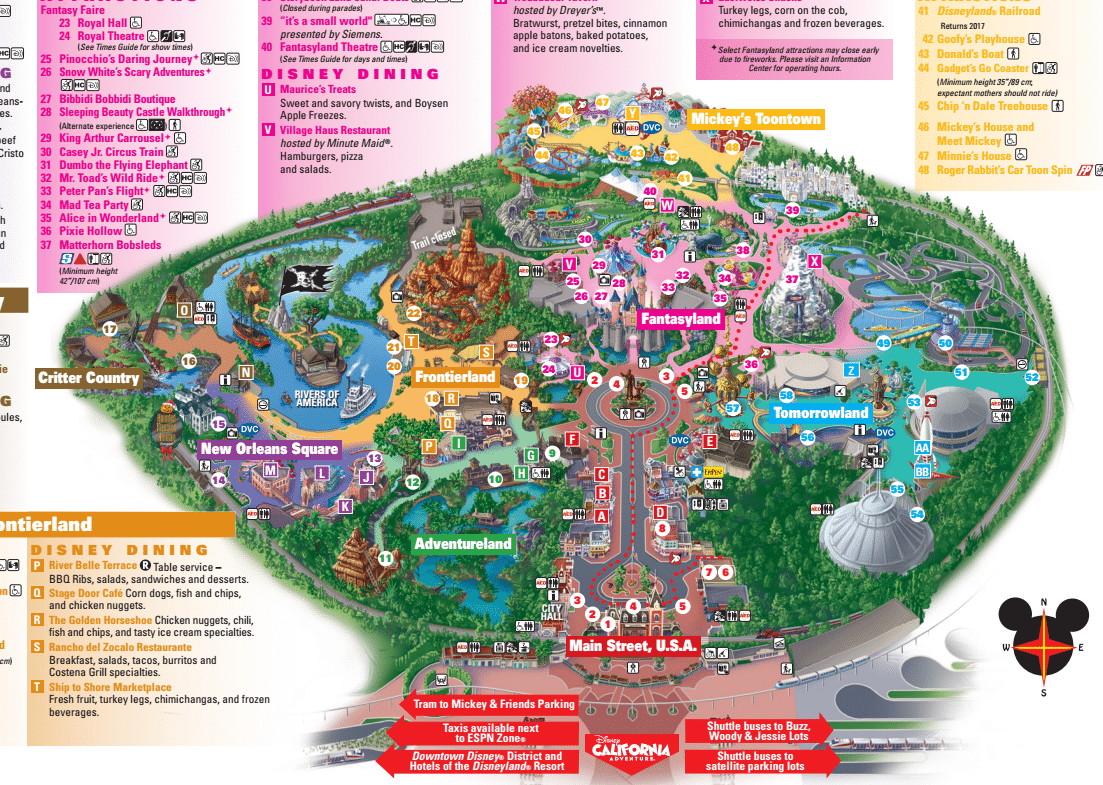 Disneyland Map Printable 2025