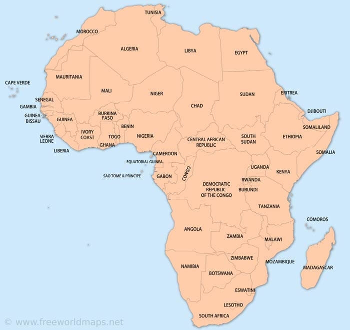 Download Free Printable African Map Easy PDF Printables For Everyone