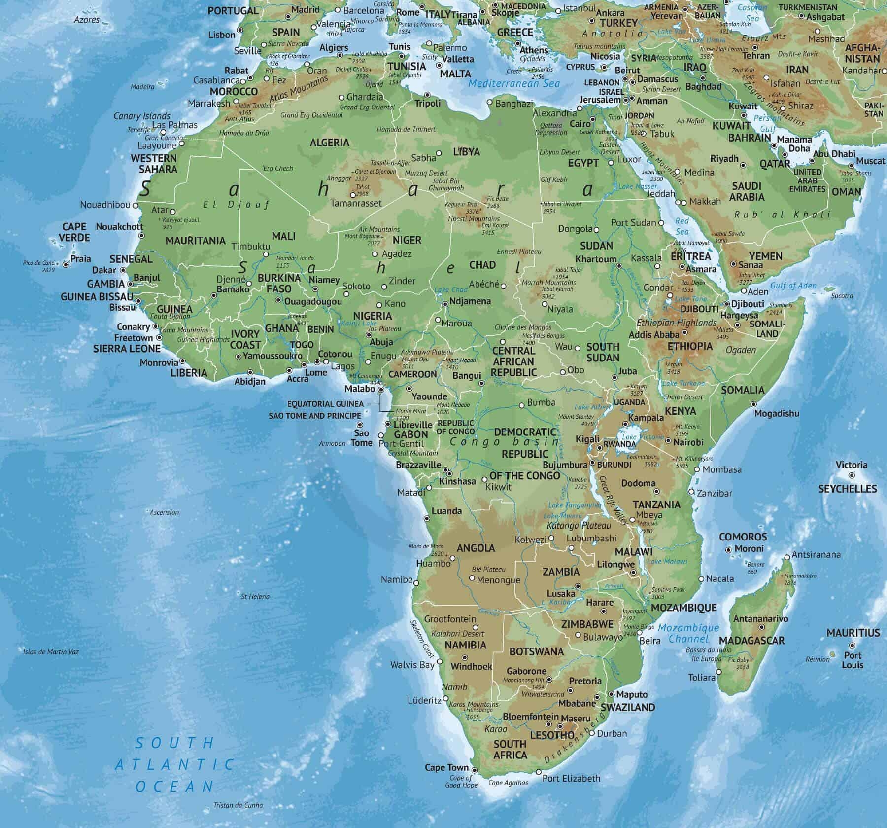 Download Free Printable African Map Easy PDF Printables For Everyone
