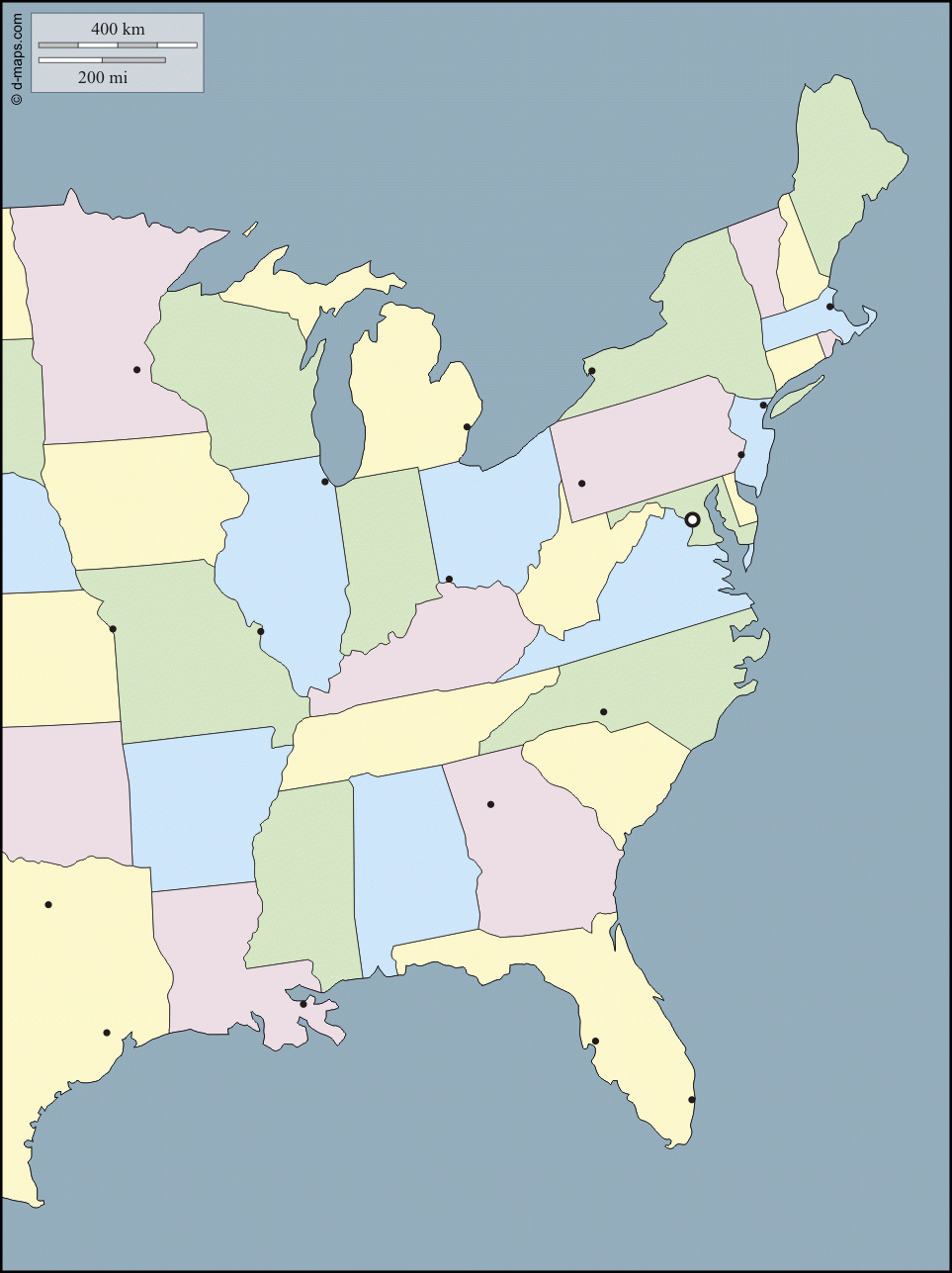 East Coast Map Printable
