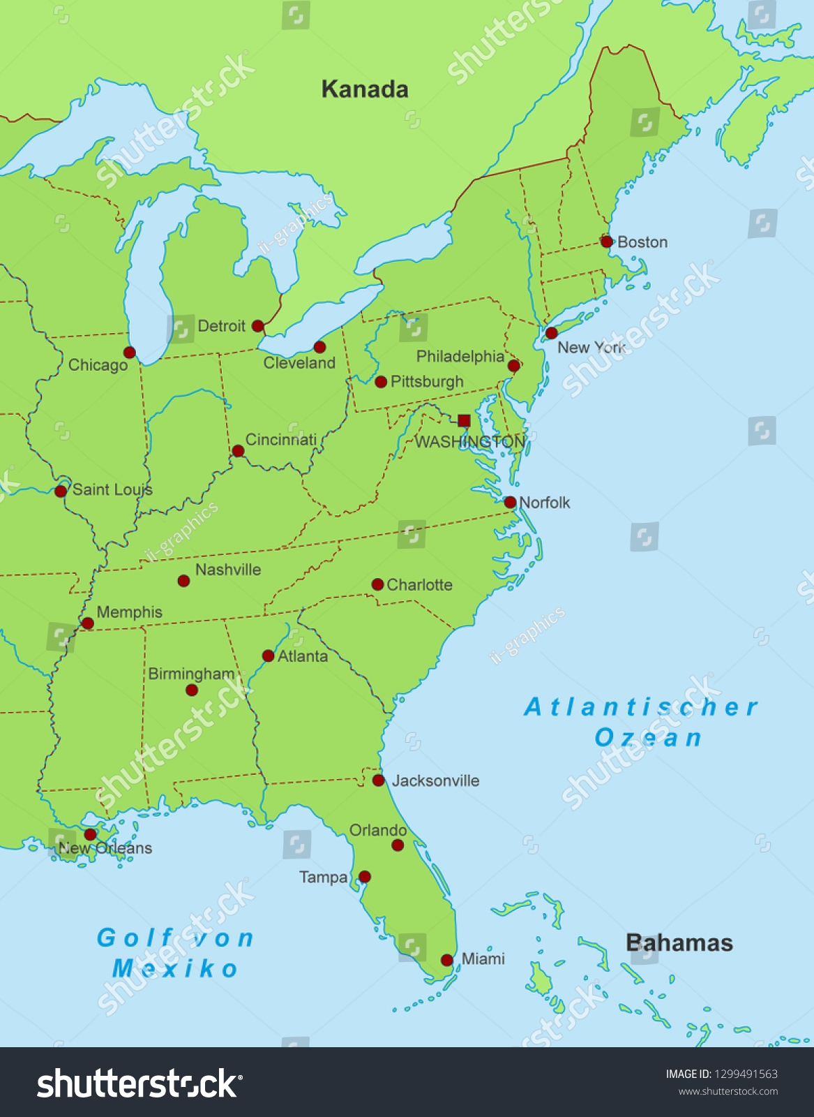 East Coast Map Printable