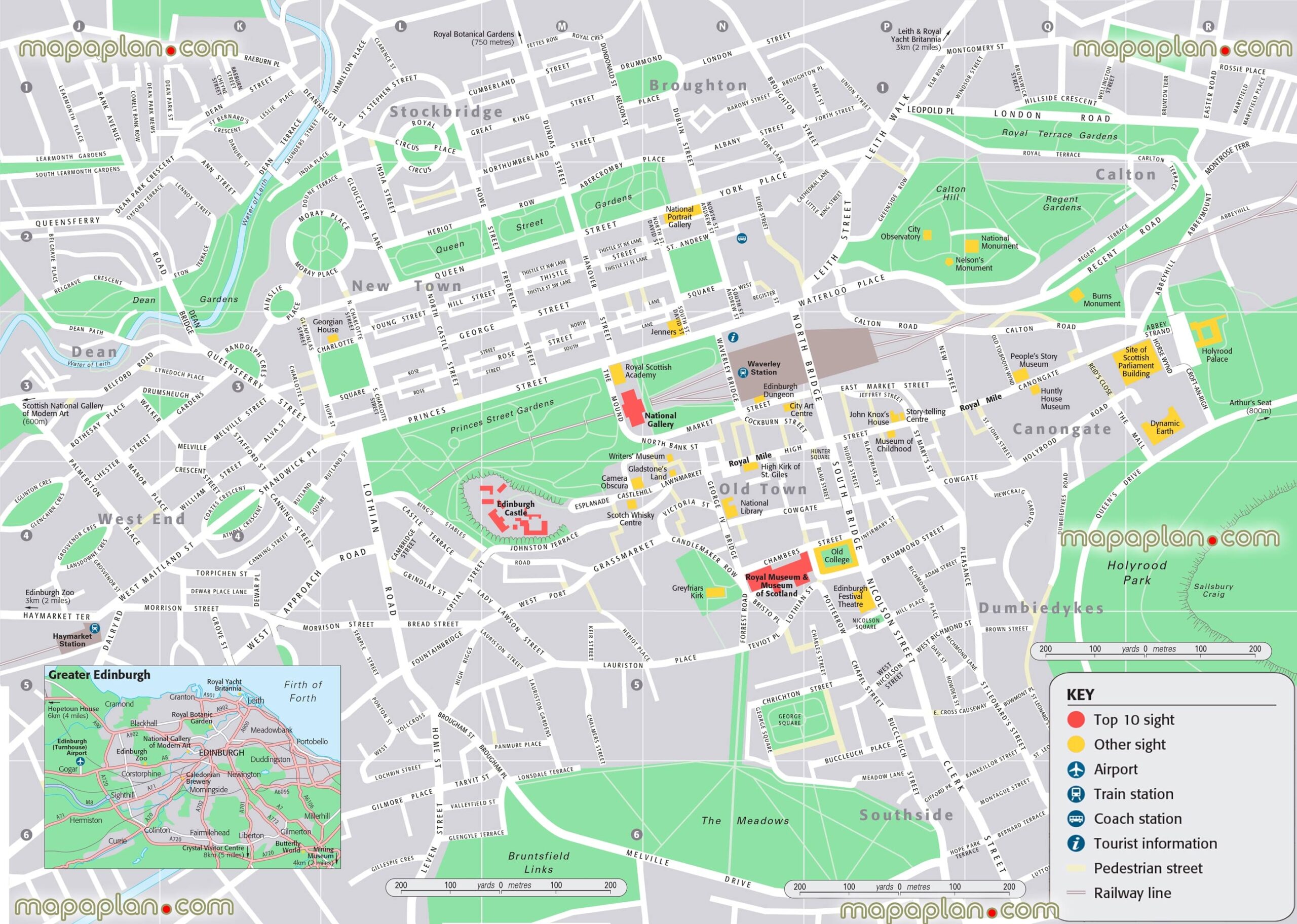 Edinburgh City Map Printable
