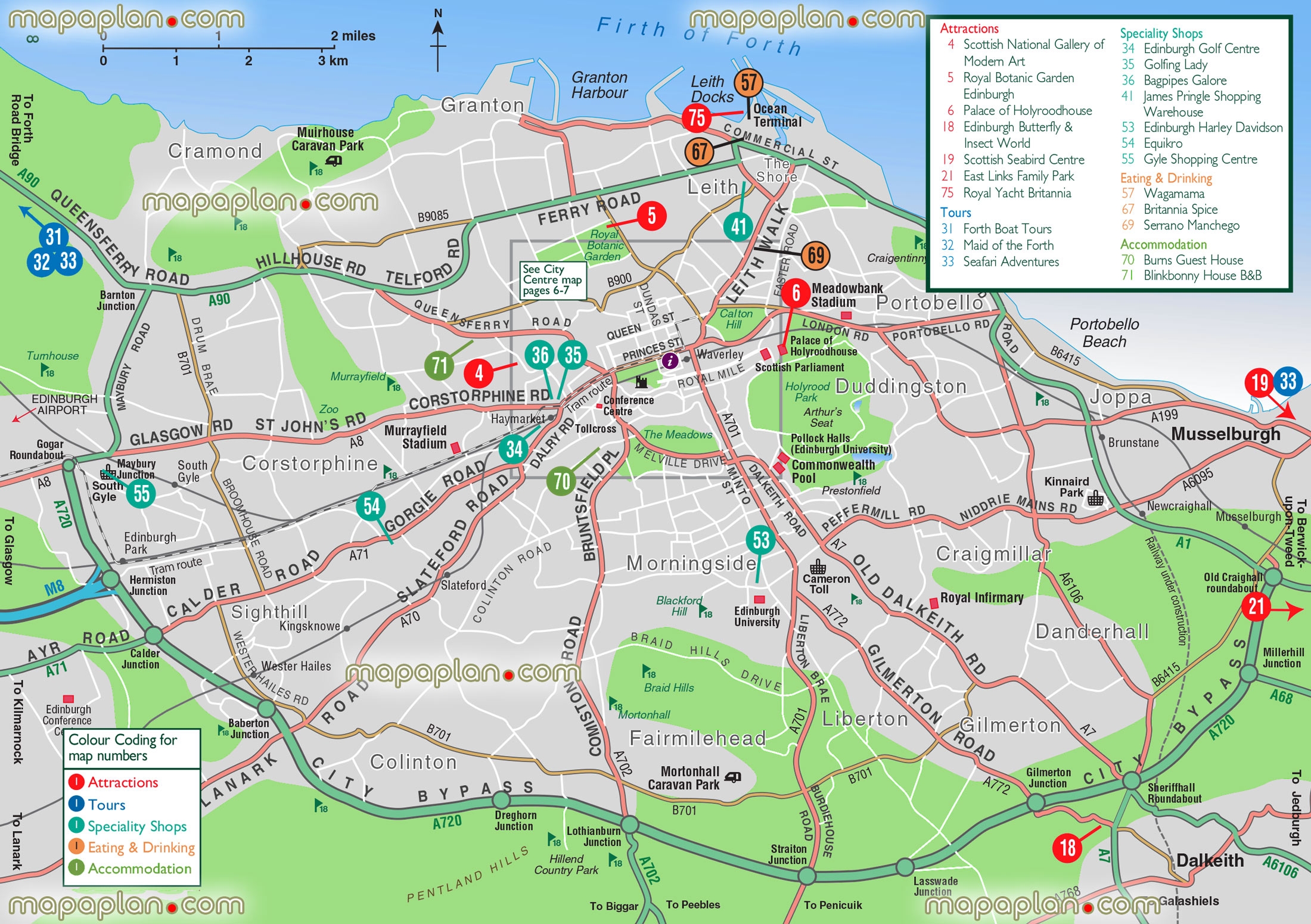 Edinburgh Map Printable