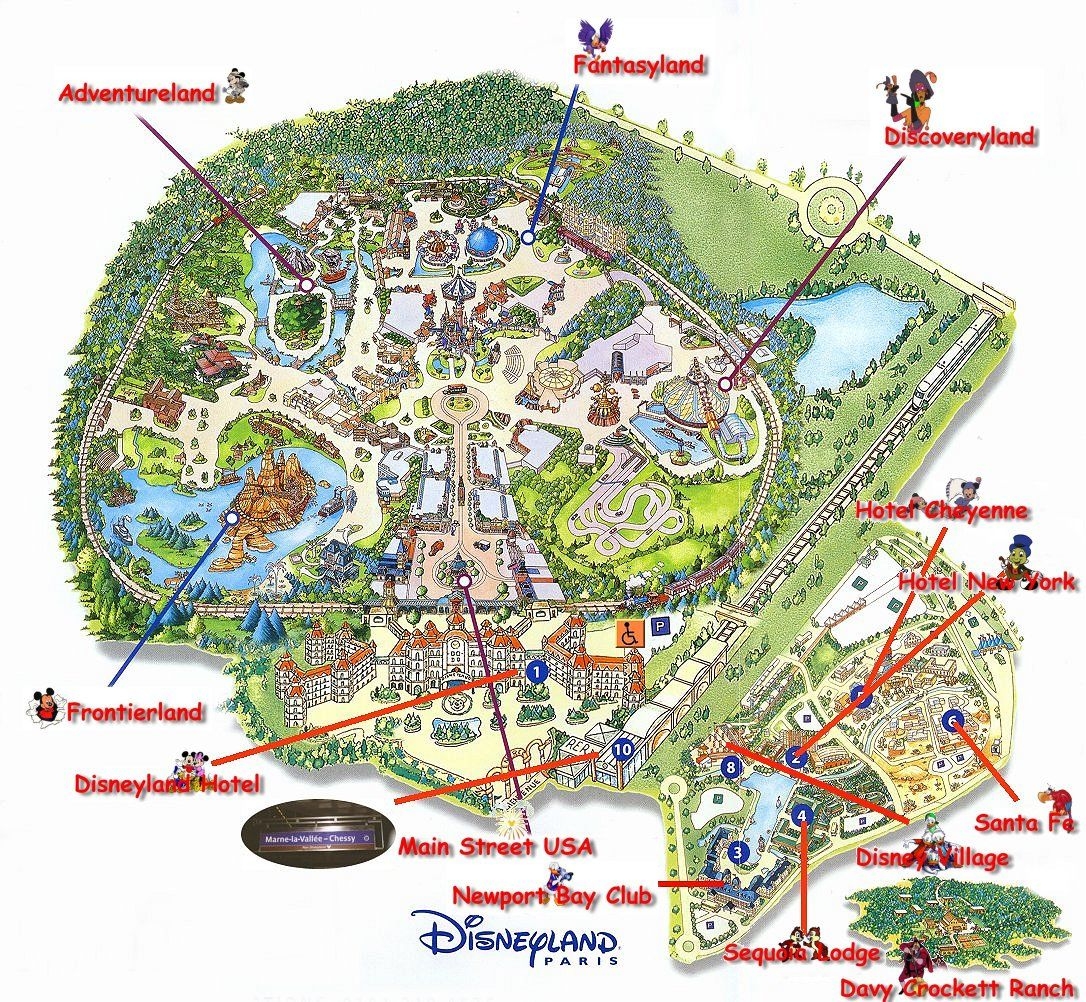 Euro Disney Printable Map