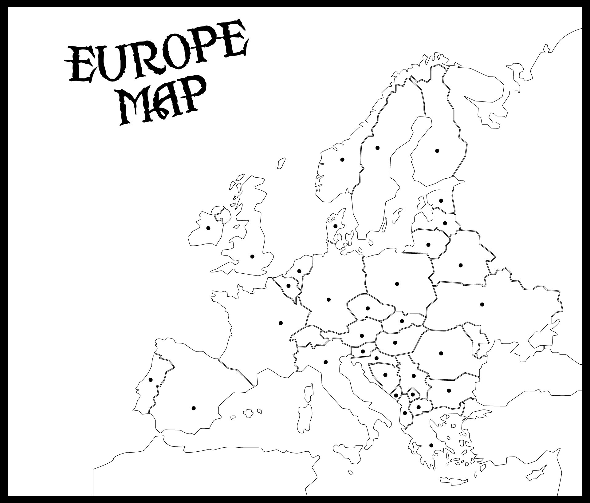 Europe Map Outline 10 Free PDF Printables Printablee