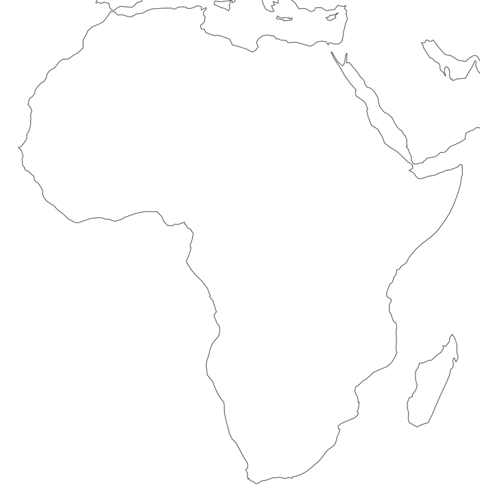 Free Africa Map Blank Printable Year Template Printables For Everyone